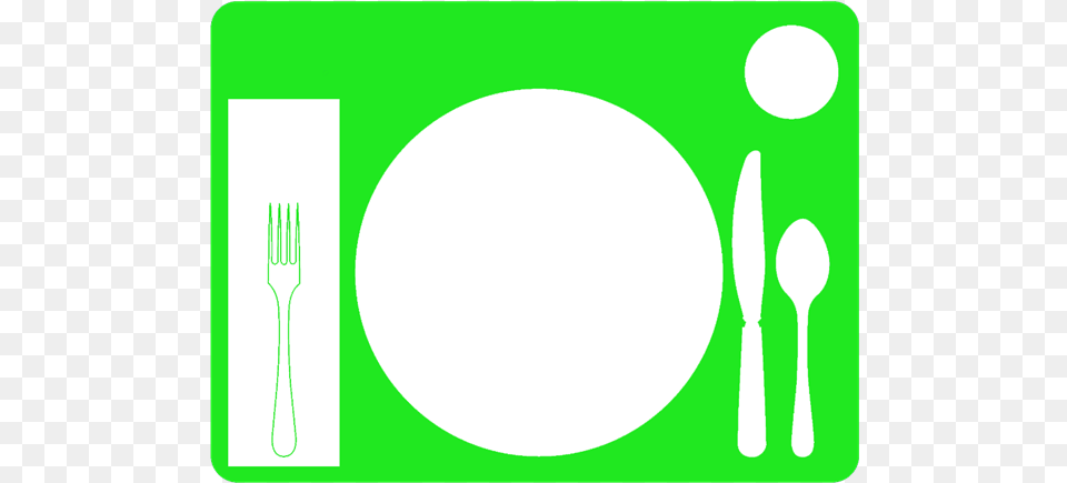 Table Nonslip Placemat I Circle, Cutlery, Fork, Spoon Free Png Download