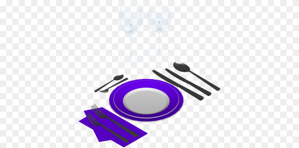 Table Setting 3ds Max Model Wine Glass, Cutlery, Fork, Spoon, Alcohol Free Transparent Png