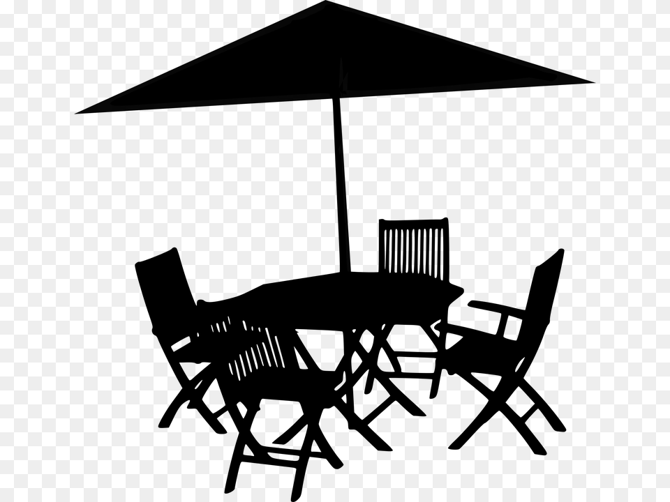 Table Silhouette, Gray Free Transparent Png