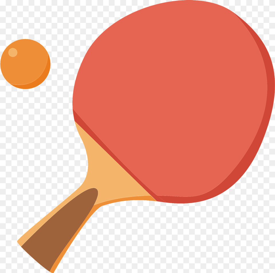 Table Tennis Paddle And Ball Clipart, Racket Png