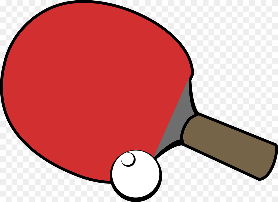 Table Tennis Paddle And Ball Clipart, Racket Png Image