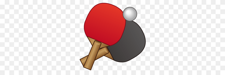 Table Tennis Paddle And Ball Emojidex, Racket Free Transparent Png