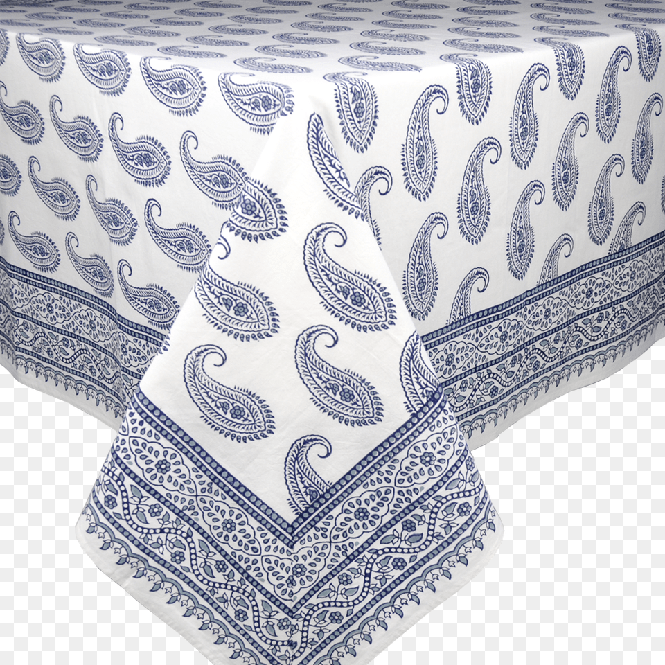 Tablecloth Elise Paisley Indigo Square, Pattern Png Image