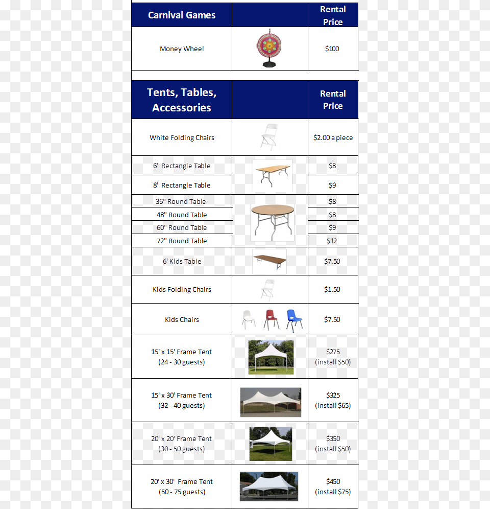Tables And Tents Diagram, Text Free Transparent Png