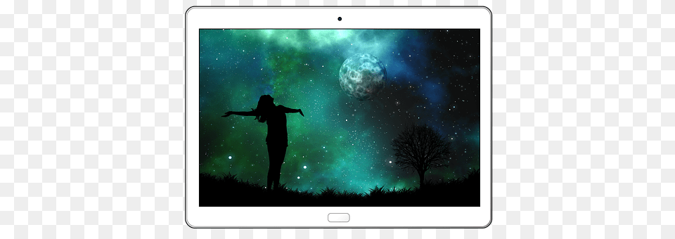 Tablet Nature, Night, Outdoors, Person Free Png