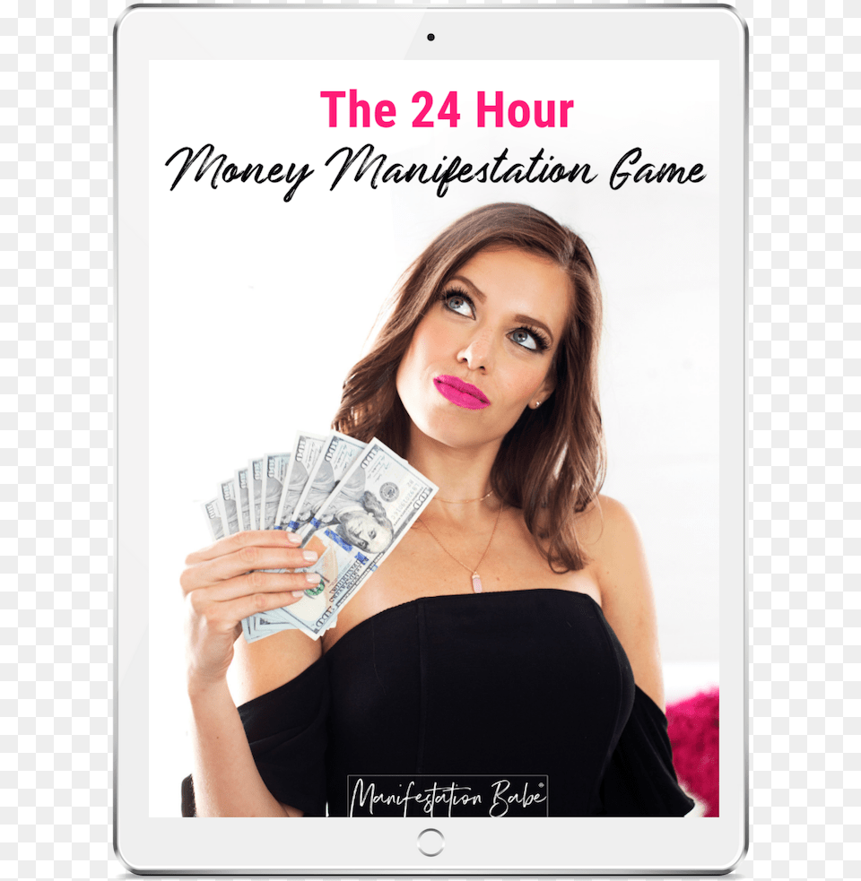 Tablet 24 Hour Money Manifestation Game, Adult, Portrait, Photography, Person Free Png