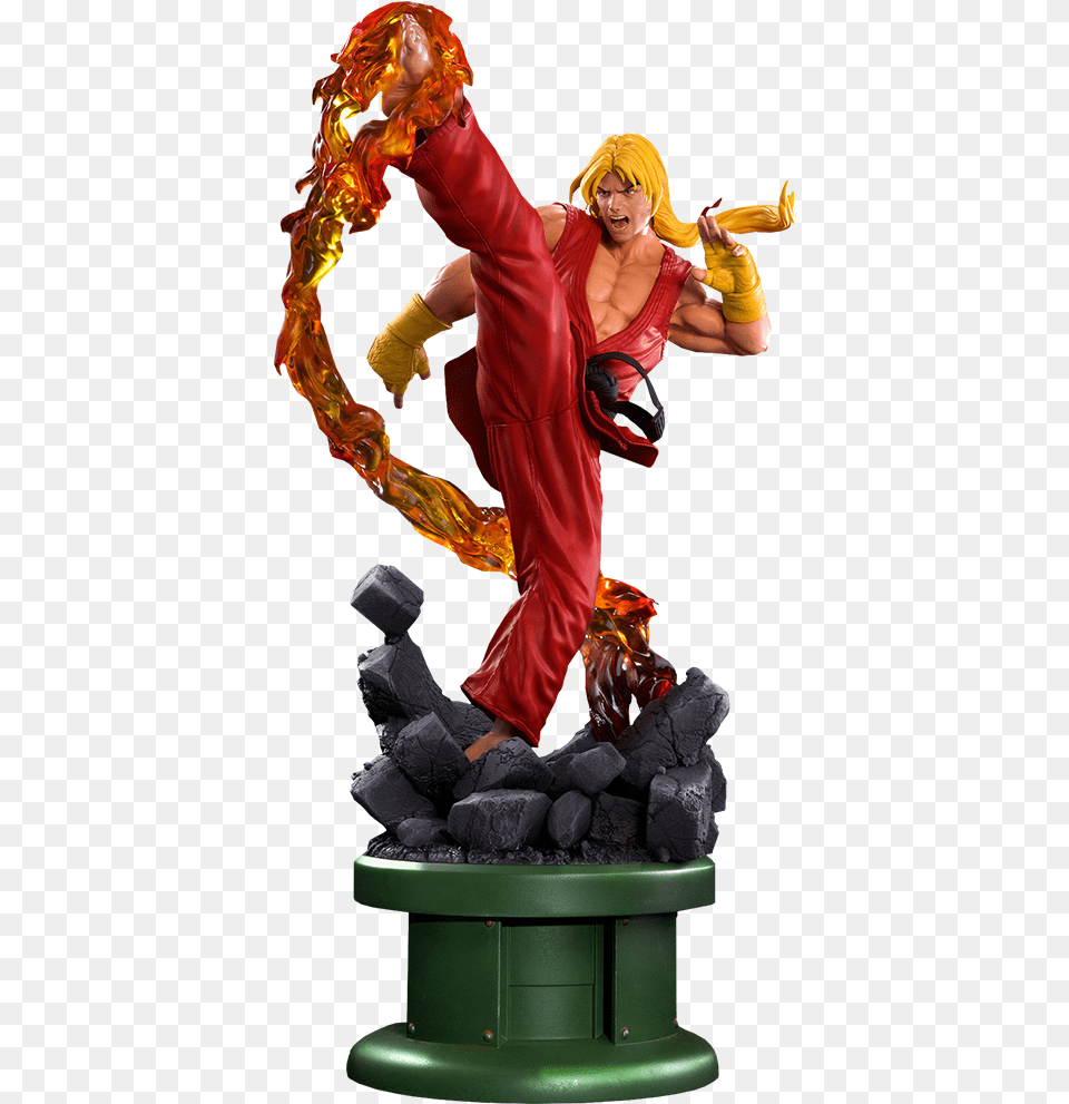 Tabletop View Ken Masters Classic Statue Ken Street Fighter Statues, Adult, Male, Man, Person Png