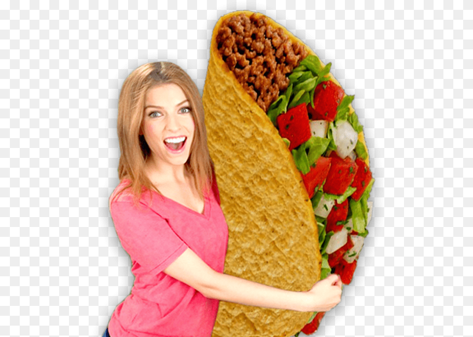 Taco Bell Anna Kendrick Eating Taco Bell, Adult, Female, Food, Person Png