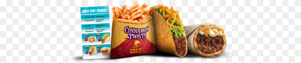Taco Bell Bag Clip Library Taco Bell Meal, Food, Sandwich, Ketchup Free Png Download