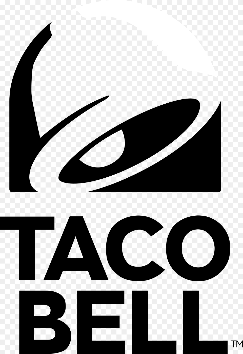 Taco Bell Black And White Amp Clipart Taco Bell Black And White Logo, Clothing, Hat, Lighting, Helmet Free Png