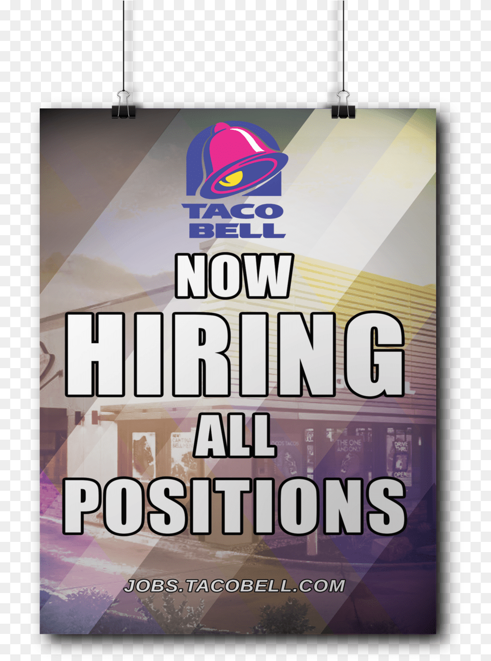 Taco Bell Hiring Flyer, Advertisement, Poster, Book, Publication Free Png Download