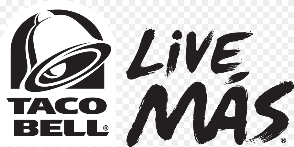 Taco Bell Live Mas, Stencil, Person, Logo, Text Free Png Download