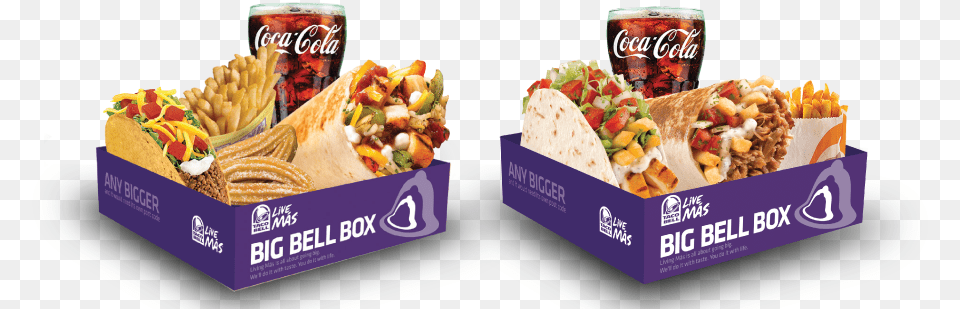 Taco Bell Taco Bell Box, Food, Snack, Burger, Bread Png