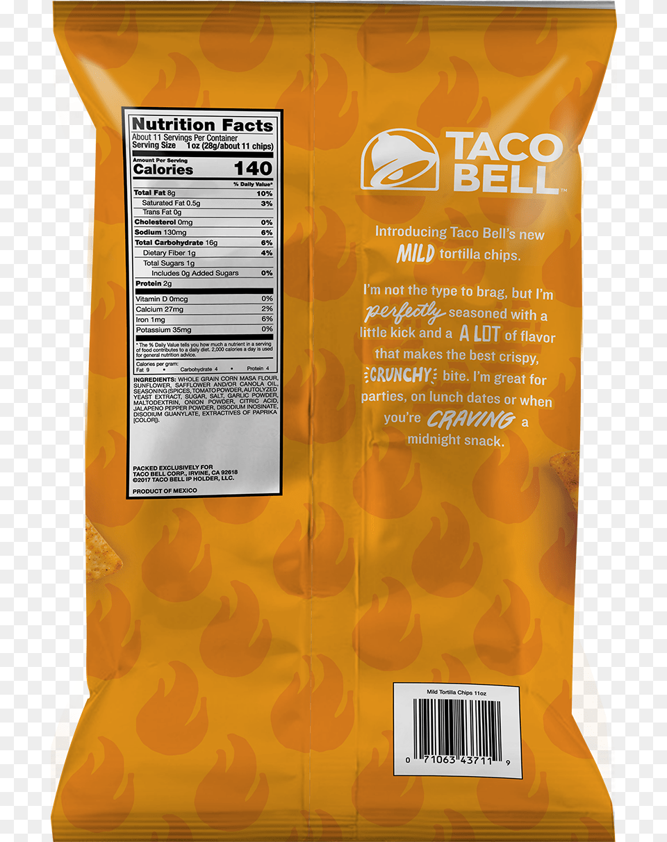 Taco Bell Tortilla Chips Taco Bell Mild Chips Nutritional Info, Clothing, Lifejacket, Vest, Food Png