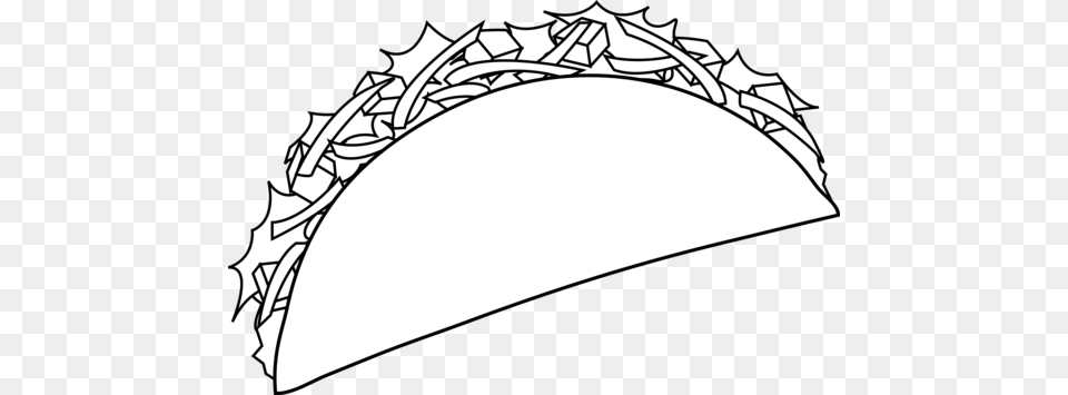Taco Clip Art Clipart Taco Black And White Clipart, Accessories, Cap, Clothing, Hat Free Png