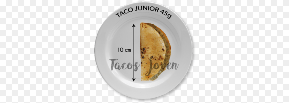 Taco Junior Con Plato Taco, Bread, Food, Plate, Meal Free Png Download