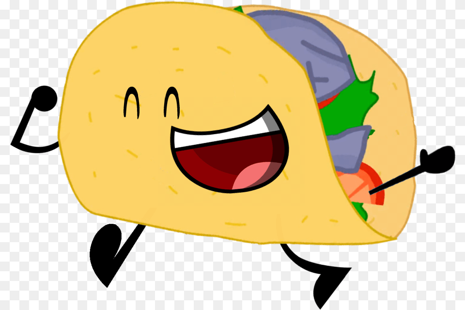 Taco Pose Bfdi Clip Art Walking Tacos, Food, Lunch, Meal, Bread Free Png