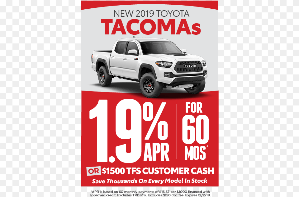 Tacoma Special Offers Toyota Tacoma, Advertisement, Pickup Truck, Poster, Transportation Free Transparent Png