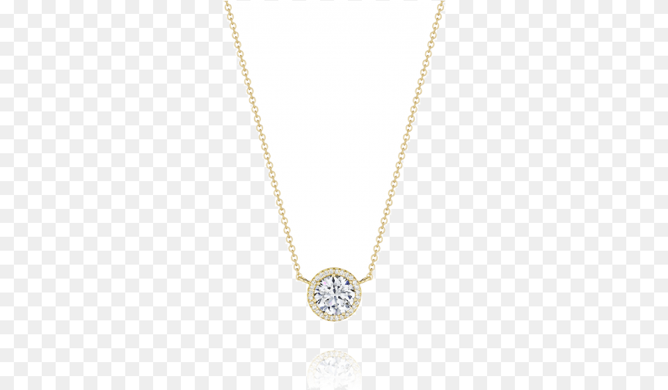 Tacori 18k Yellow Gold Diamond Necklace 16 Chain Necklace, Accessories, Gemstone, Jewelry, Pendant Free Png