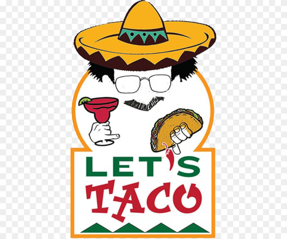 Tacos Clipart Lets Eat, Clothing, Hat, Person, Sombrero Free Png