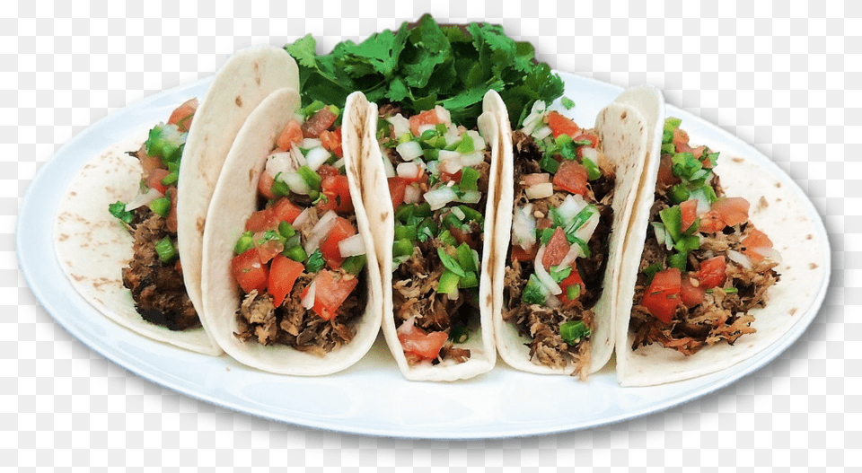 Tacos De Carnitas Korean Taco, Plate, Food, Bread, Food Presentation Free Png