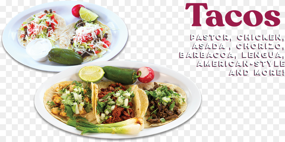 Tacos Mexicanos, Plate, Food, Taco, Lunch Png Image