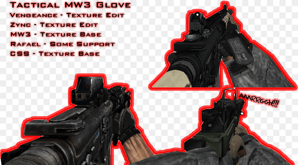 Tactical Glove Css 33vgcu9 Map Mw3 For Css, Firearm, Gun, Rifle, Weapon Free Transparent Png