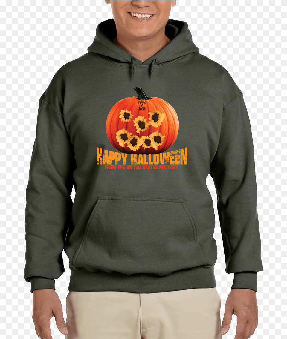 Tactical Halloween Pumpkin Bullet Hole Carving Pullover Shirtmax, Clothing, Sweatshirt, Hoodie, Knitwear Free Png