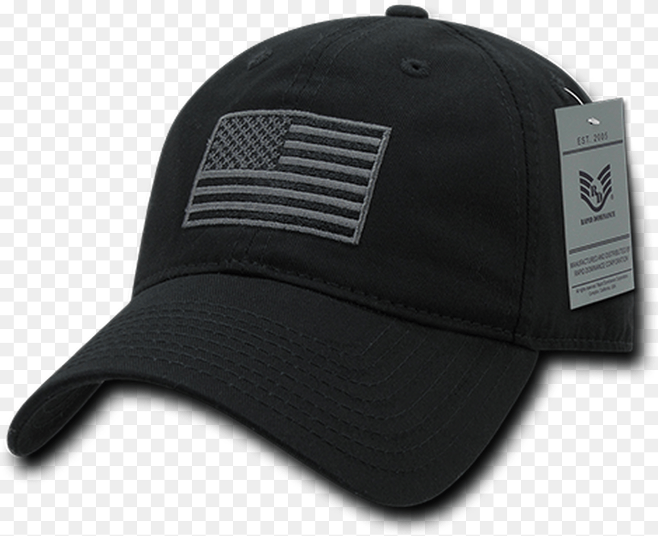 Tactical Operator Cap Black Us Flag Subdued Black American Flag Hat, Baseball Cap, Clothing Free Png