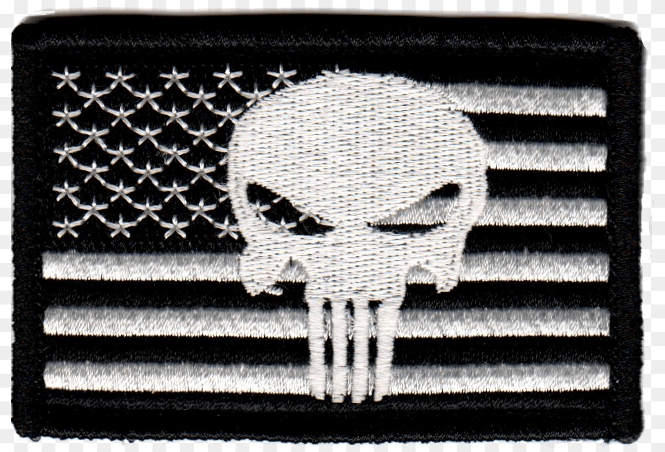 Tactical Punisher Skull Flag Blackwhite Patch, Home Decor, Face, Head, Person Png Image