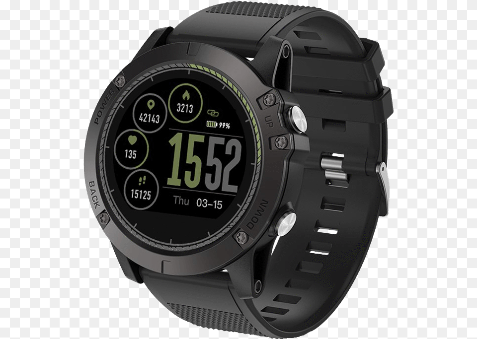 Tactical Smartwatch Fenix 5x Plus Titanium, Wristwatch, Arm, Body Part, Person Free Png Download