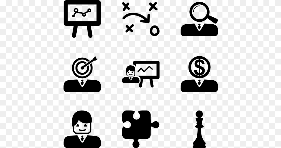 Tactics Icons Strategy Icon Gray Free Transparent Png