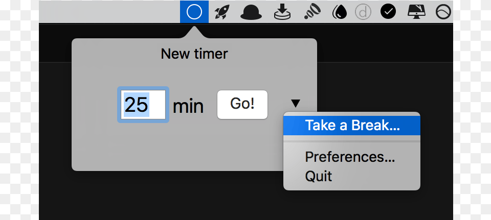 Tadam Is An Elegant Mac Timer Mac Menu Bar Time App, Text Png Image