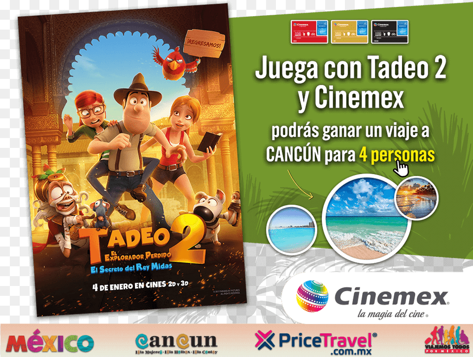 Tadeo Jones 2 El Secreto Del Rey Midas Cd, Advertisement, Poster, Person, Baby Free Png Download