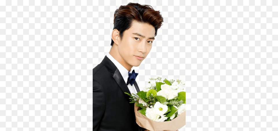 Taecyeon Taecyeon With Flower, Plant, Flower Arrangement, Flower Bouquet, Adult Free Png