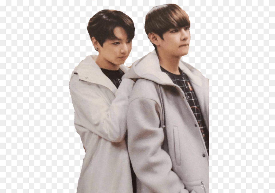 Taehyung And Jungkook, Jacket, Clothing, Coat, Person Png Image