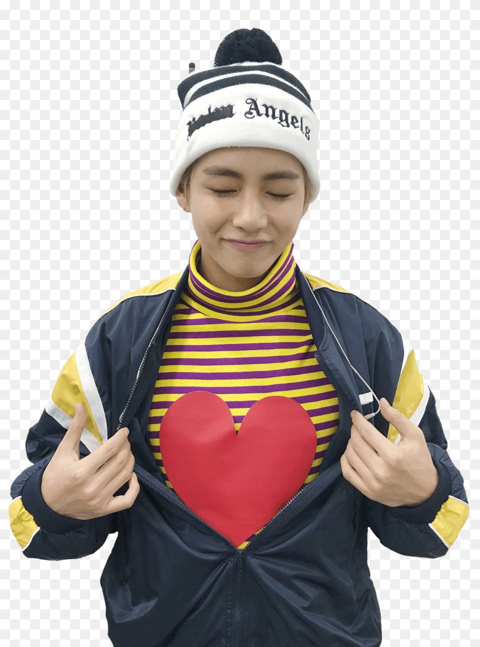 Taehyung Bts V Cute Boy Army Heart, Symbol, Adult, Female, Person Free Png