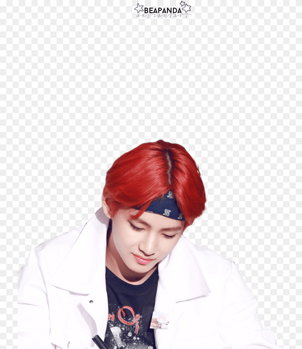 Taehyung Discovered By Tearsmin Girl, Head, Clothing, Coat, Face Png Image
