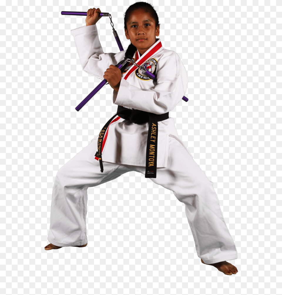 Taekwondo Black Belt Girl Instructor Weapons Karate, Martial Arts, Person, Sport, Face Free Png Download