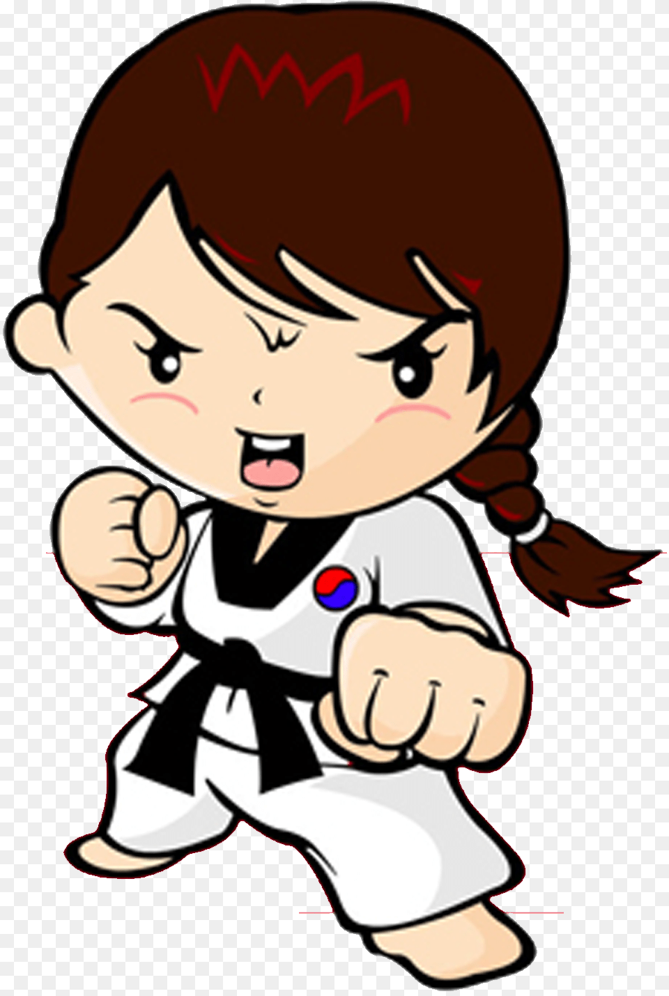 Taekwondo Karate Martial Arts Woman Kick Taekwondo Girl Clip Art, Baby, Person, Face, Head Free Png Download