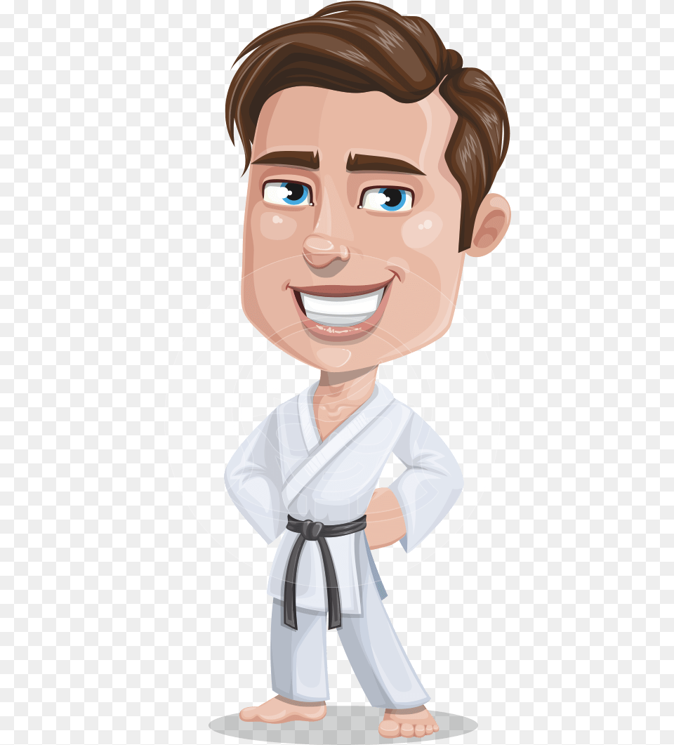 Taekwondo Man Cartoon Vector Character Aka Greg The, Baby, Karate, Martial Arts, Person Free Transparent Png