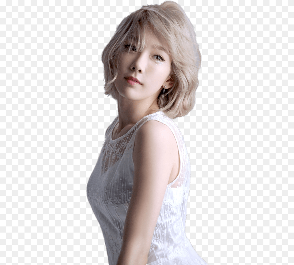 Taeyeon Blond Hair Taeyeon, Formal Wear, Person, Evening Dress, Dress Free Transparent Png