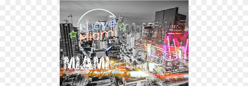 Taf Decor I Love Miami 1 Graphic Art On Canvas, Urban, Metropolis, City, High Rise Png