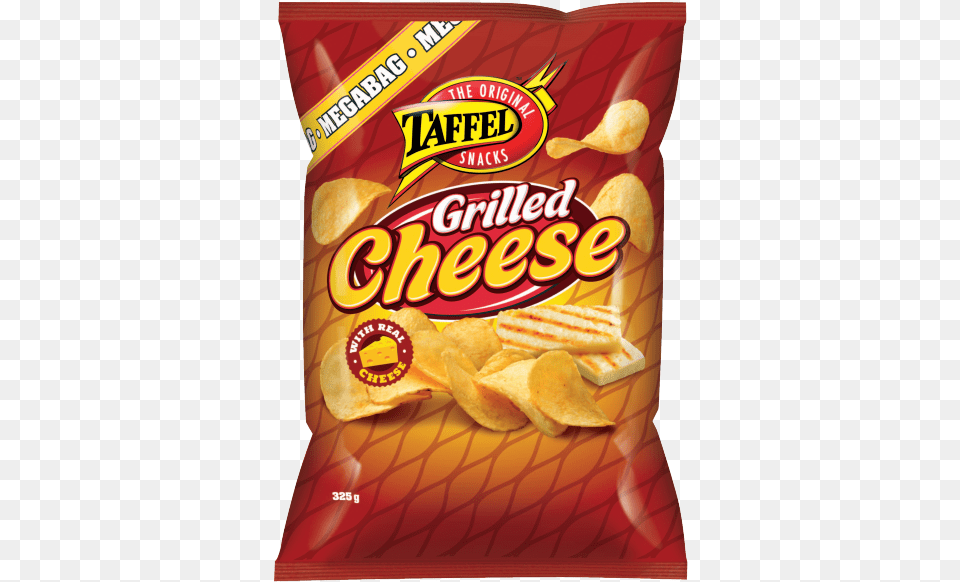 Taffel Grilled Cheese Potato Chip, Food, Snack, Ketchup, Bread Png Image