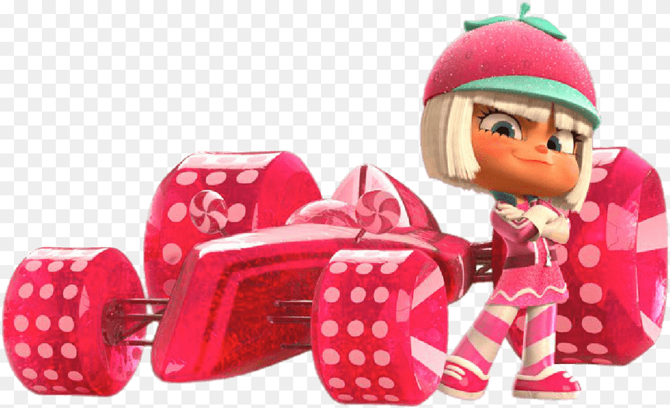 Taffyta Muttonfudge With Her Speedcar Wreck It Ralph Sugar Rush Taffyta, Face, Head, Person, Baby Free Transparent Png