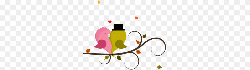 Tag For Cute Love Birds Clipart Katzen In Der Liebe Auf Baum, Art, Floral Design, Graphics, Pattern Png