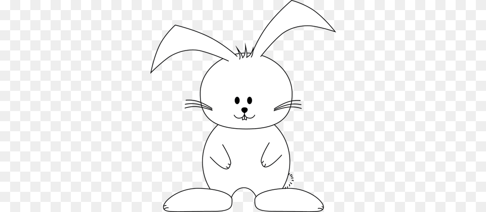 Tag For Easter Bunny Rabbit Outline Easter Bunny Outline, Plush, Toy, Animal, Fish Free Transparent Png