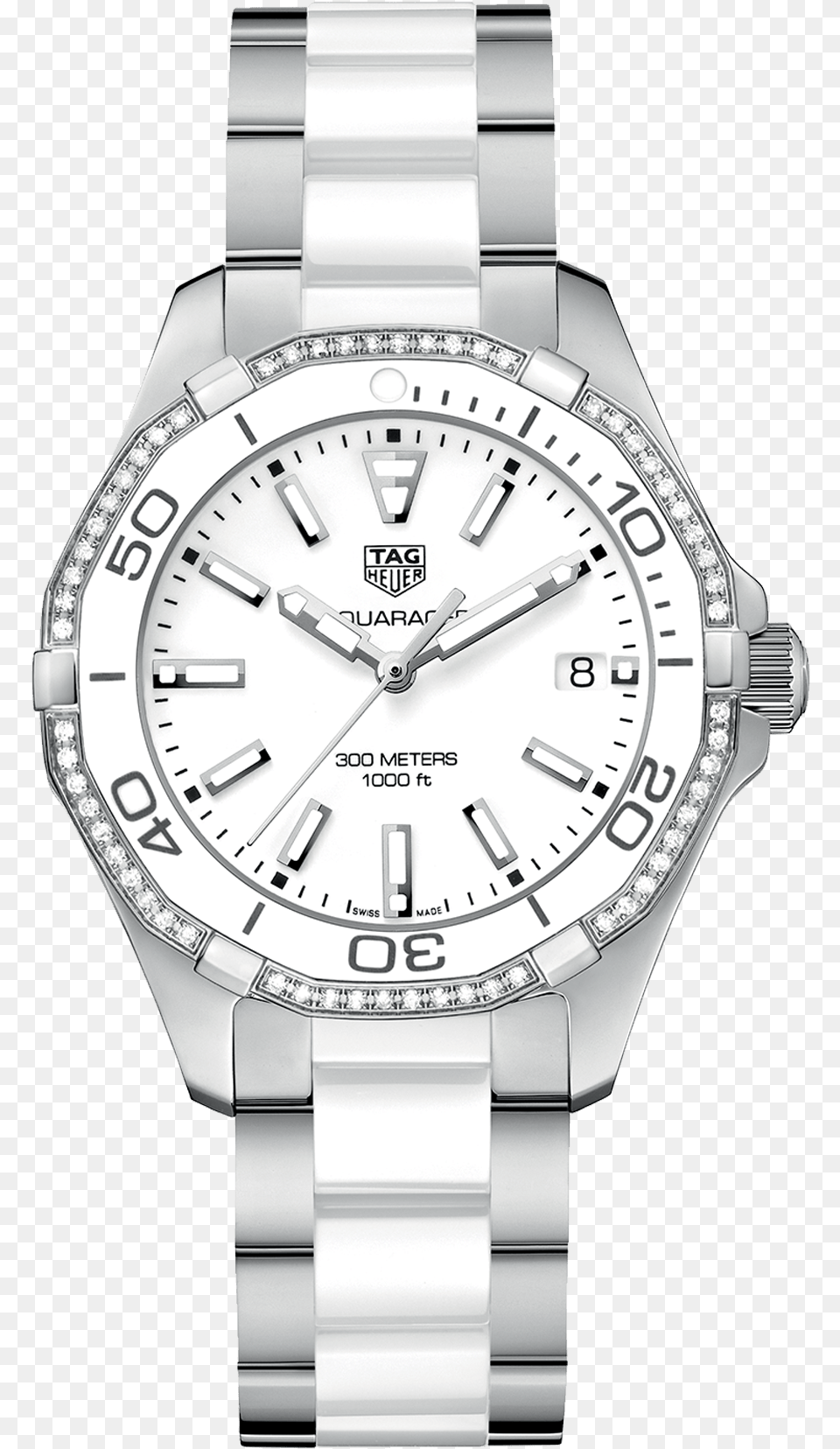 Tag Heuer Aquaracer 35mm Steel Ladies Watch Tag Heuer Aquaracer 300m White, Arm, Body Part, Person, Wristwatch Free Png Download