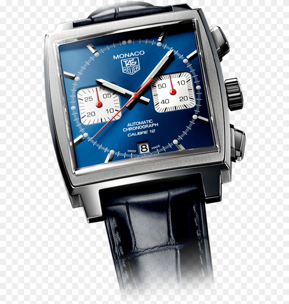 Tag Heuer Monaco Watch Tag Heuer Monaco Blue Dial, Arm, Body Part, Person, Wristwatch Png