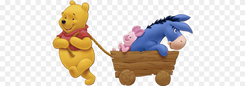 Tagged With Eeyore For Facebook And Whatsapp Winnie The Pooh Cart, Plush, Toy, Nature, Outdoors Png